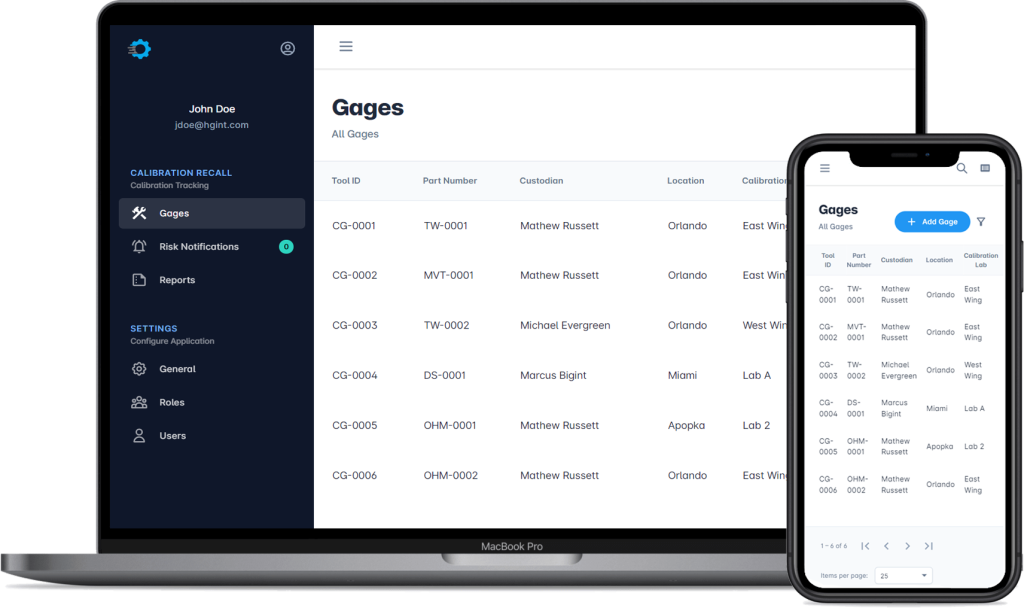 calibration tracking software solution by hgint
